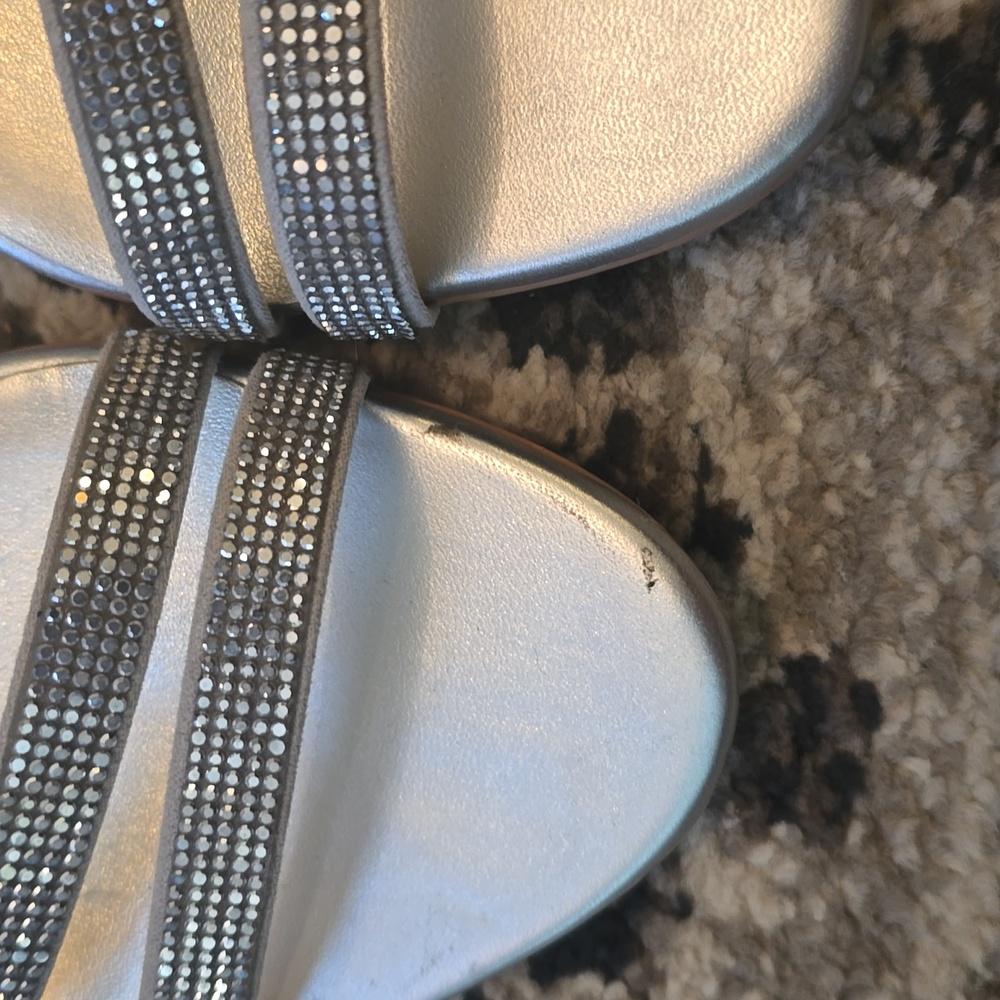 Naturalizer Sparkling Silver Strappy Heels 8.5m - Picture 5 of 6